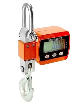 QWORK® Digital Hanging Scale, 500KG / 1102LBS, Aluminum Digital Luggage Scale, For Wharf Weighing, Steel Raw Materials, Fishing